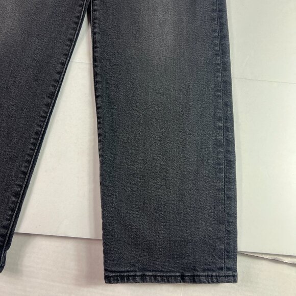 Levi's Jeans Women's 26x25* Ribcage High Rise Straight Ankle Black Denim Tag 26 - Picture 5 of 16